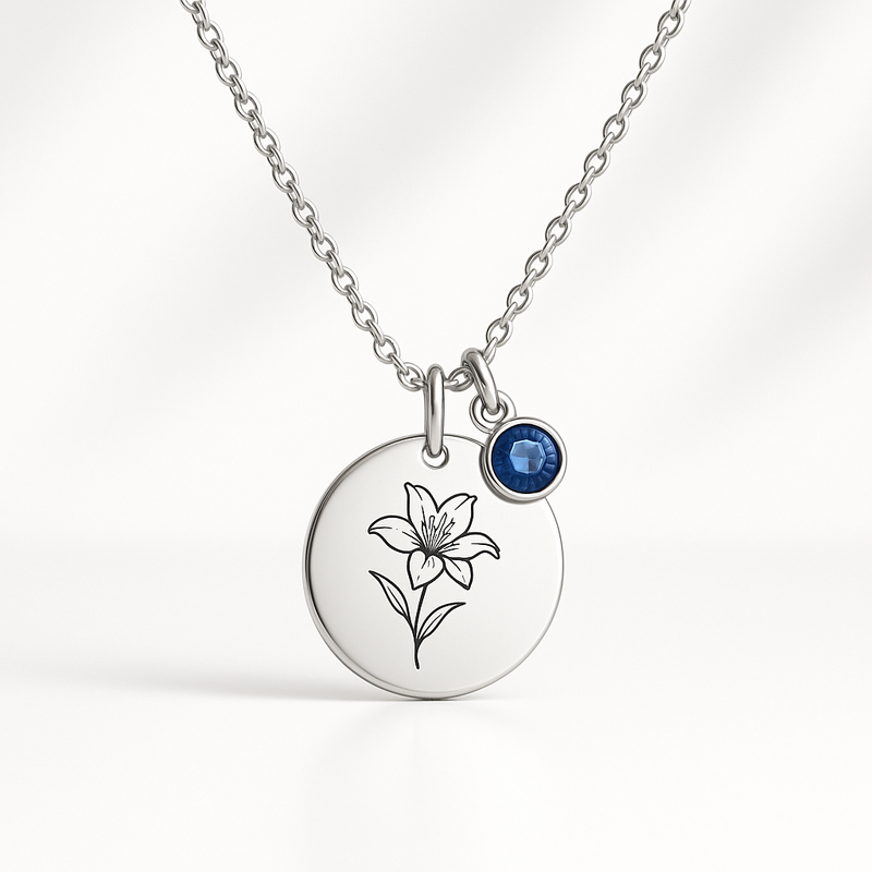 Custom Birth Month Flower Birthstone Charm Necklace: Wholesale Customization for Growing Jewelry Brands