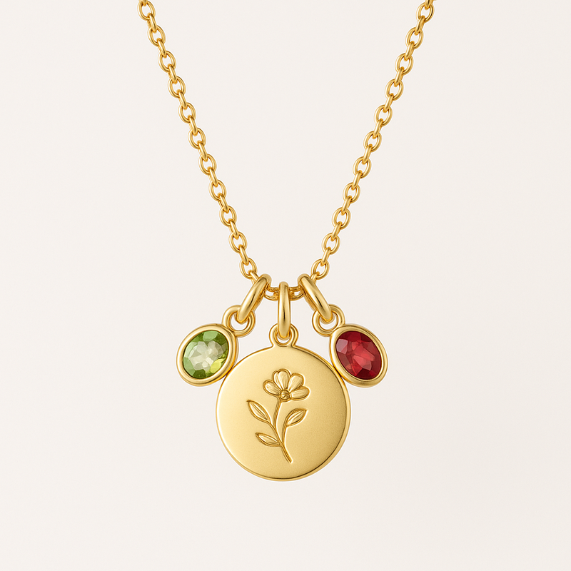 Boost Business Growth with Custom Birthstone Charm Necklace Manufacturing: Low MOQ & OEM Flower Jewelry Solutions