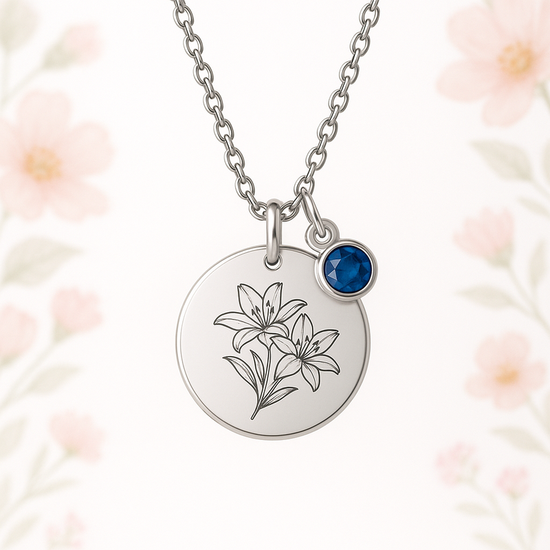 Boost Business Growth with Custom Birth Month Flower Birthstone Charm Necklace Manufacturing