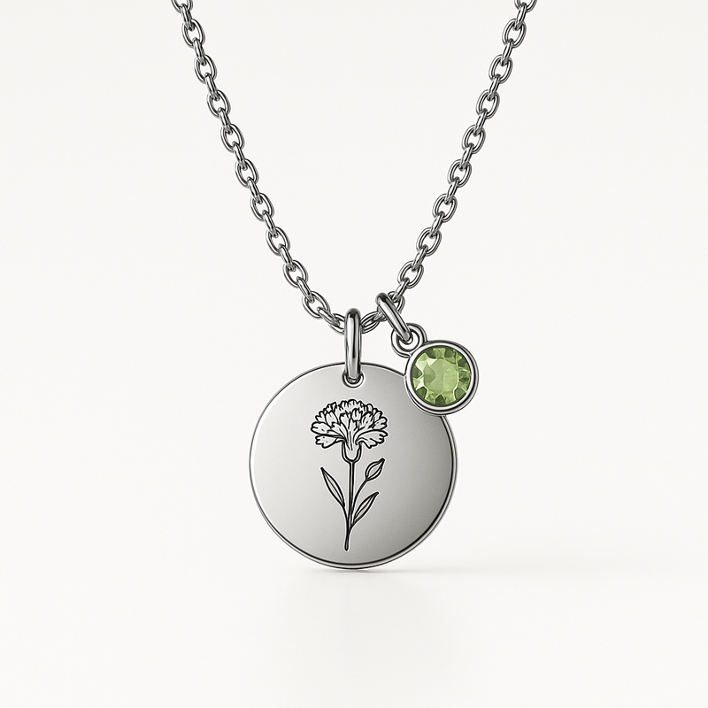 Boost Wholesale Sales with Custom Birth Month Flower Birthstone Charm Necklace Manufacturing Services
