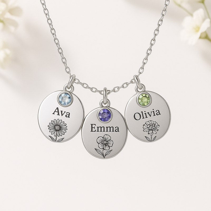 Boost Your Jewelry Business with Custom Birth Month Flower Birthstone Charm Necklaces and Personalized Designs