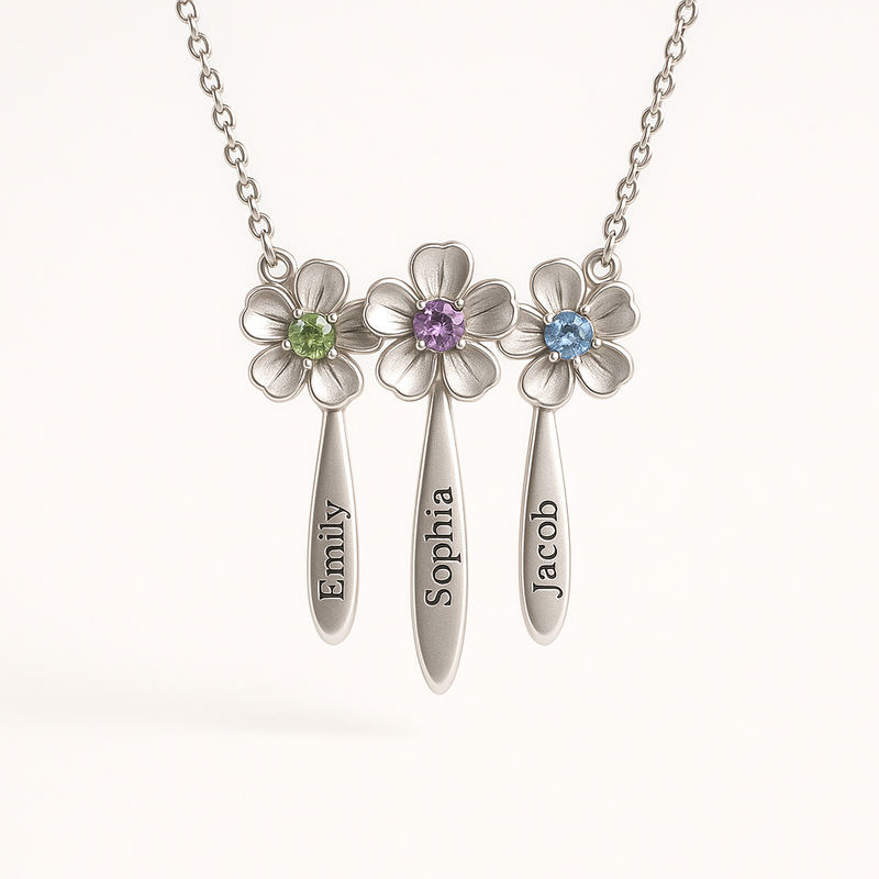 Custom Birthstone Flower Necklace Trends: Boost B2B Growth with Low MOQ, Durable Manufacturing & Design Services