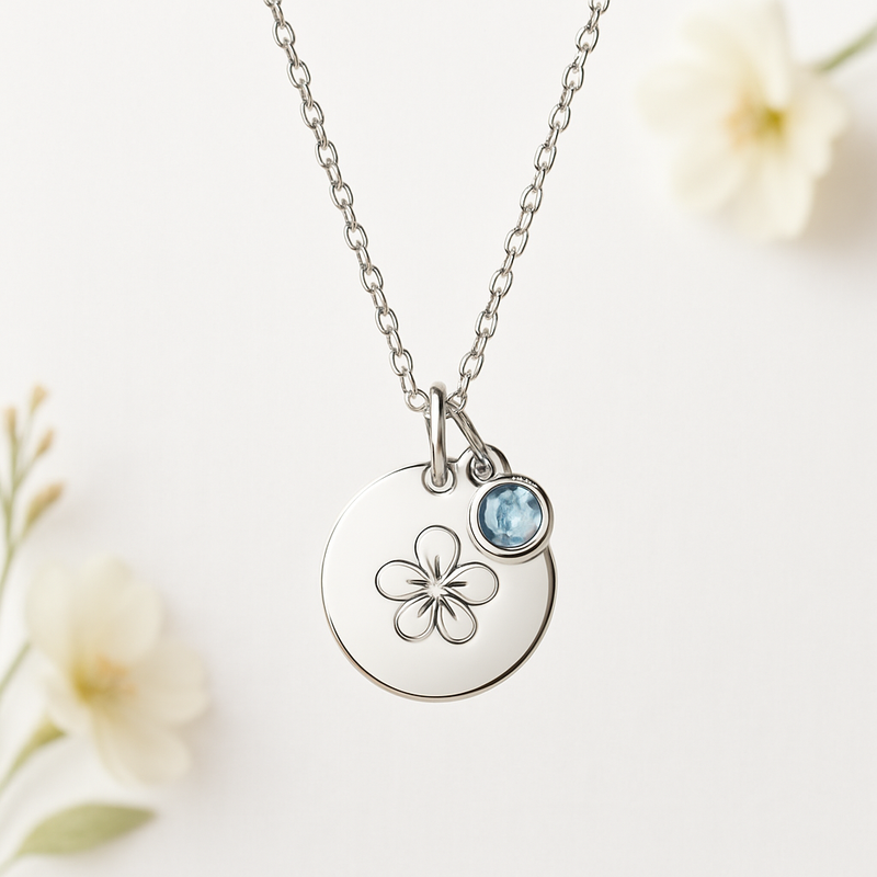 Custom Birthstone Flower Charm Necklace: Unlock Growth with Personalized Jewelry Manufacturing Solutions