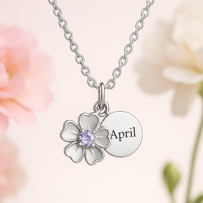 Custom Birthstone Flower Necklace Trends: Boost Business with Personalized Birth Month Charm Jewelry at Low MOQ