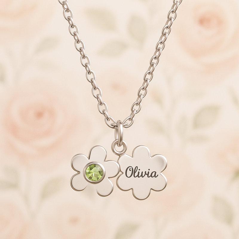 Custom Birthstone Flower Charm Necklace: Boost Your Jewelry Business with Trend-Driven, Personalized Gift Manufacturing