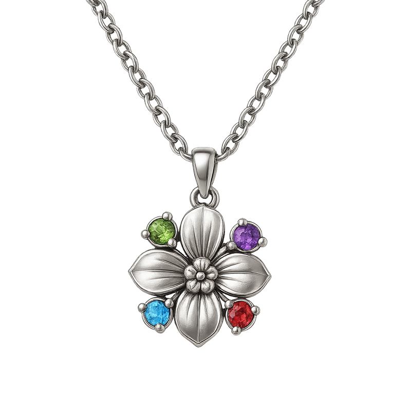 Custom Birthstone Flower Necklace: Unlock Growth with Low MOQ, Quality Design & OEM/ODM Stainless Steel Manufacturing