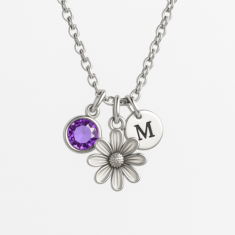 Custom Birthstone Flower Necklace: Boost Wholesale Jewelry Sales with Personalized Birth Month Charm Designs