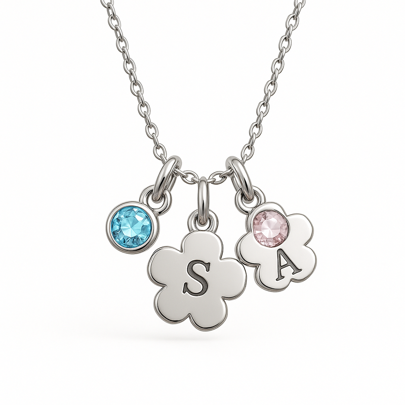 Custom Birthstone Flower Charm Necklace Trends: Boost Your Jewelry Brand with Low MOQ, High-Demand Designs
