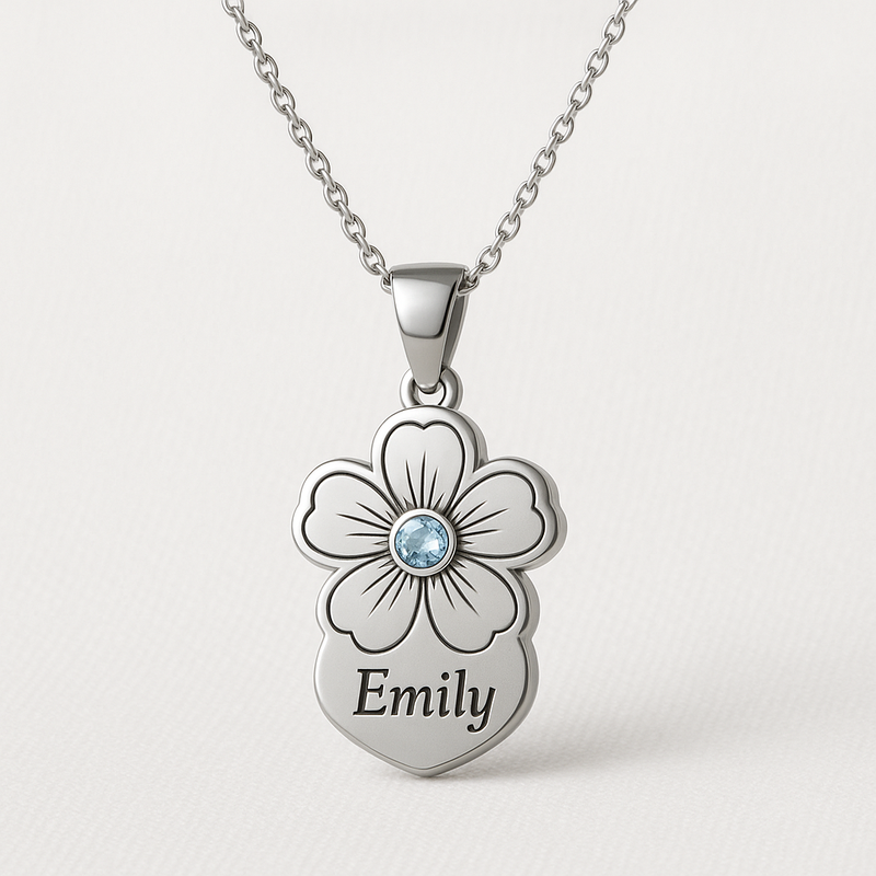 Custom Birthstone Flower Necklace: Elevate Your Jewelry Line with Durable, Low MOQ Wholesale Options