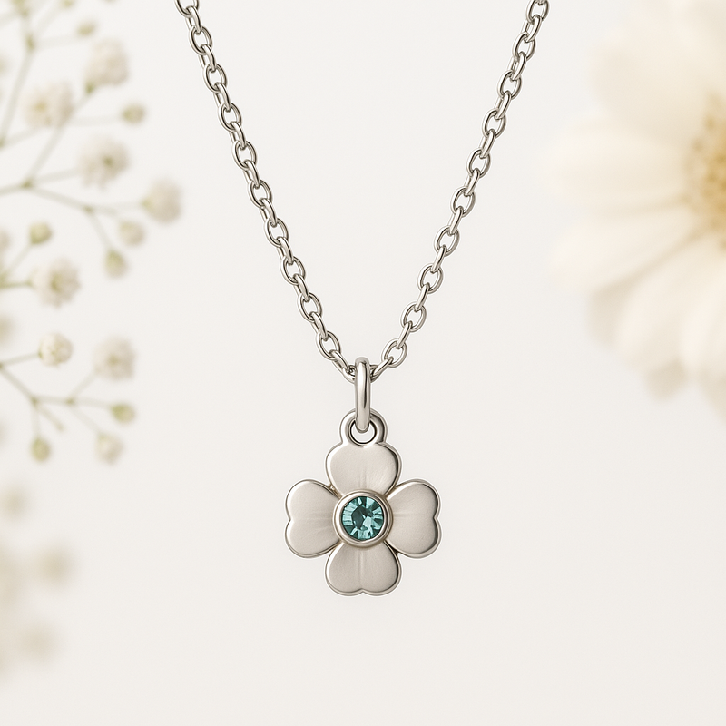 Custom Birthstone Flower Charm Necklace: OEM/ODM Solutions for Personalized Birth Month Jewelry at Scale