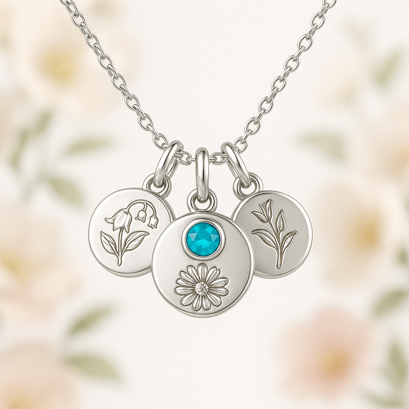 Custom Birthstone Flower Necklace: Boost Business Growth with Personalized Birth Month Charm Jewelry & Low MOQ Manufacturing