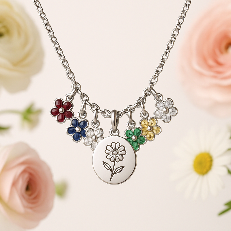 Custom Birthstone Flower Necklace Manufacturing: Boost Your Jewelry Business with Personalized Birth Month Jewelry and Custom Floral Birthstone Charms