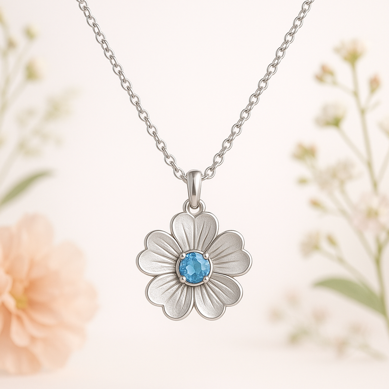 Custom Birthstone Flower Necklace Manufacturing: Boost Your Brand with Personalized Birth Month Jewelry Gifts