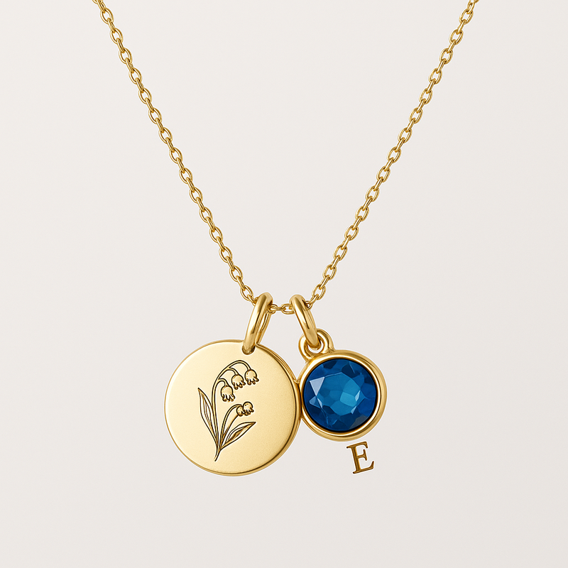 Custom Birth Month Flower Birthstone Charm Necklace: The Ultimate Personalized Birth Flower and Stone Necklace for Wholesale Jewelry Businesses