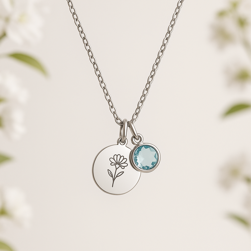 Boost Business Growth with Custom Birth Month Flower Birthstone Charm Necklaces: Low MOQ OEM/ODM Jewelry Solutions