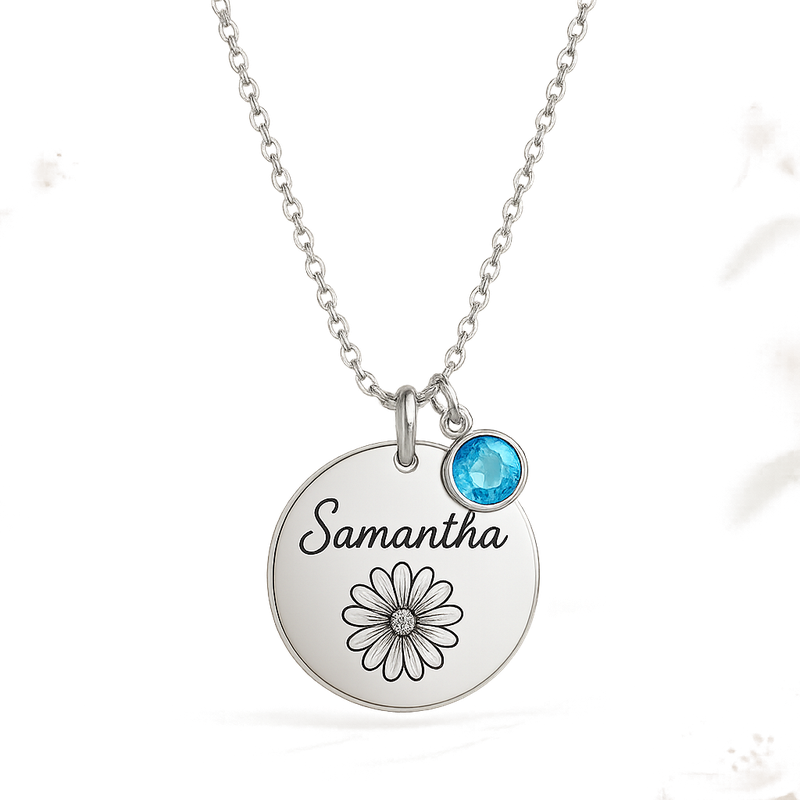 Custom Birthstone Flower Necklace: Boost Your Brand with Personalized Birth Month Charm Jewelry & OEM Design Services
