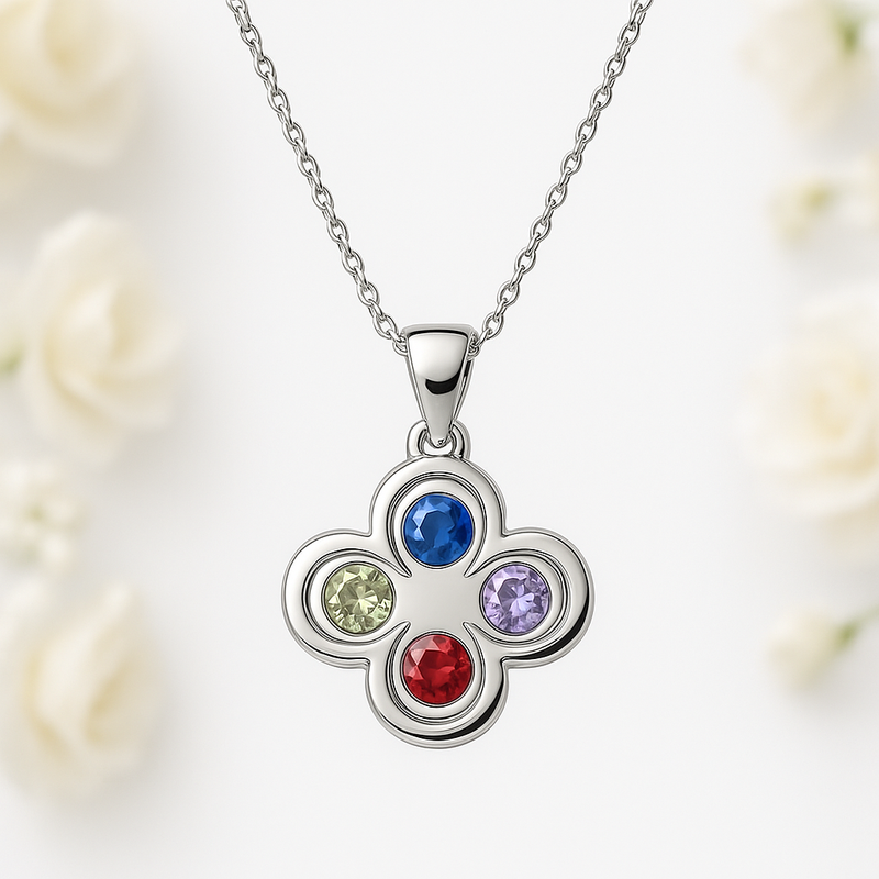 Custom Birthstone Flower Charm Necklace: Boost Sales with Personalized Jewelry Manufacturing for Gifting Season