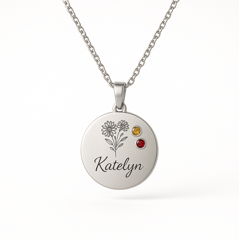 Custom Birth Month Flower Necklace: The Perfect Personalized Birthstone Charm Necklace for Your Jewelry Business