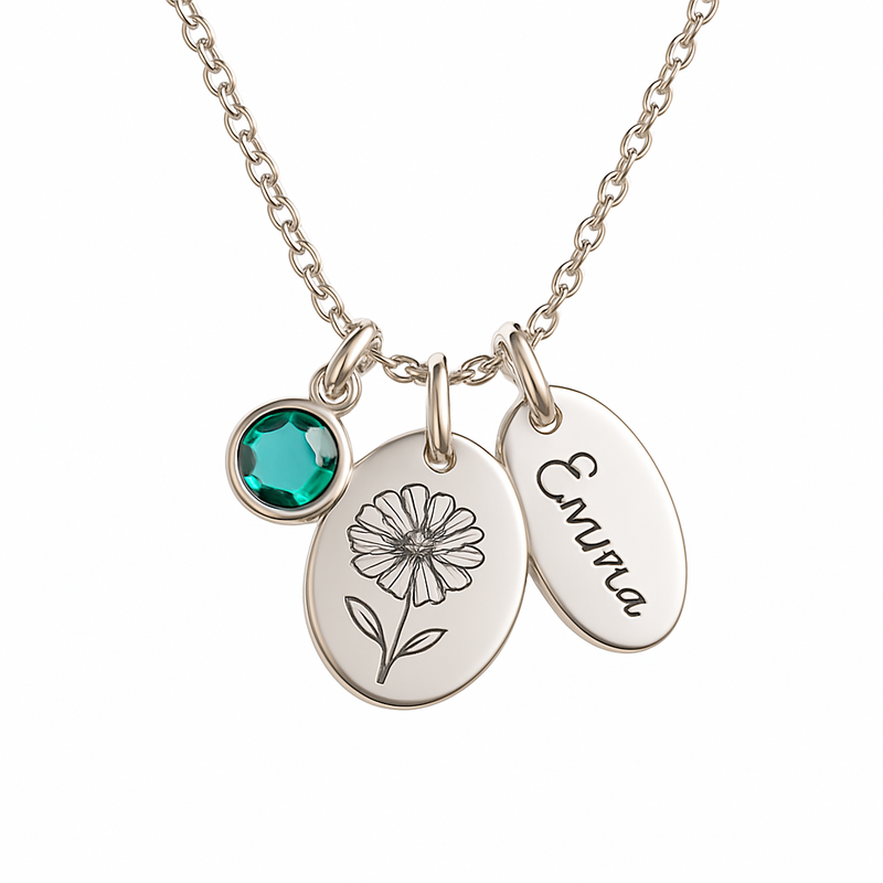 Custom Birth Month Flower Birthstone Charm Necklace: The Ultimate Personalized Jewelry Solution for Mother’s Day and More