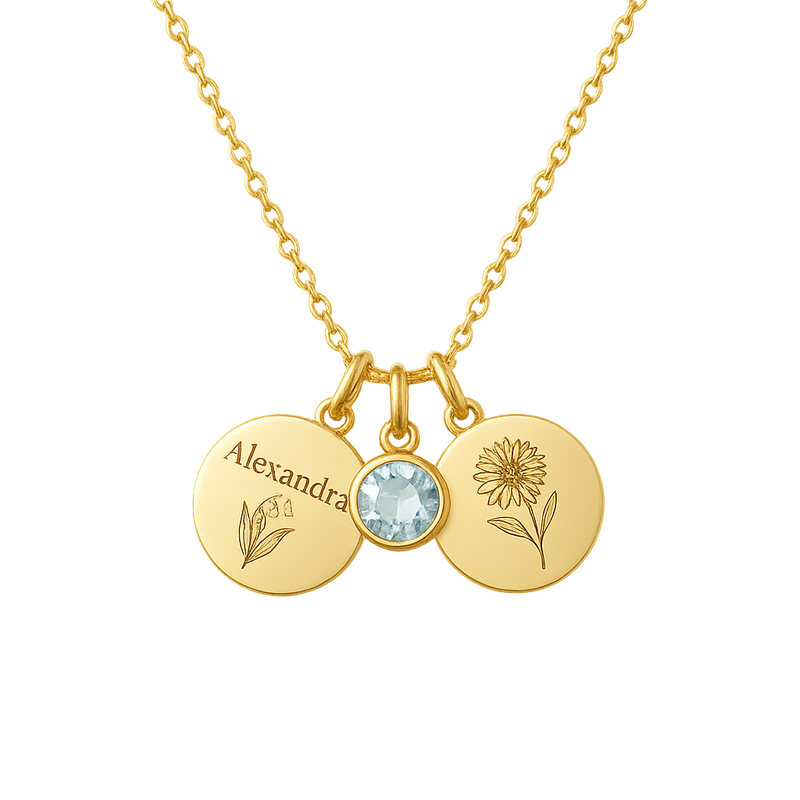 Custom Birth Month Flower Birthstone Charm Necklace: Elevate Your Jewelry Line with Personalized Floral Designs and Customization Services