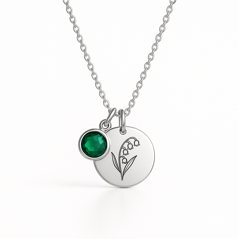 Custom Birthstone Charm Necklace Manufacturing: OEM Solutions for Personalized Birth Month Flower Jewelry