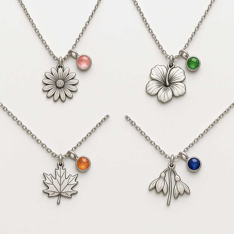 Celebrate the Seasons: Custom Birth Month Flower & Birthstone Necklaces Celebrate the Seasons: Custom Birth Month Flower & Birthstone Necklaces - Featured Image