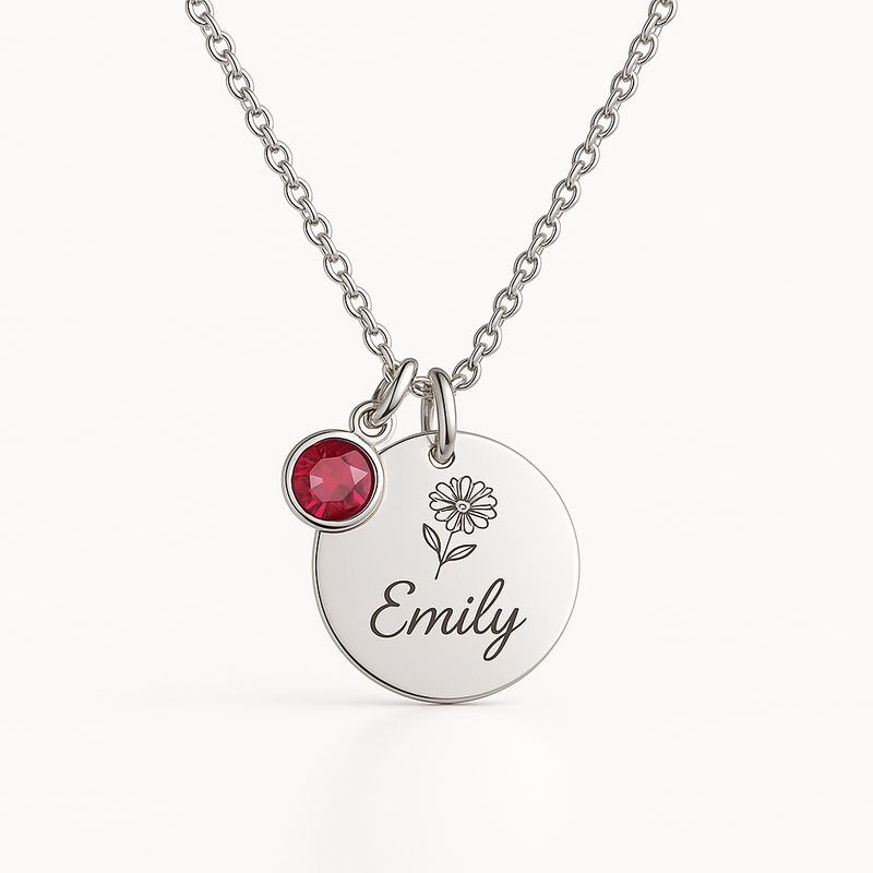 Boost Business Growth with Custom Birth Month Flower Birthstone Charm Necklace Manufacturing Services
