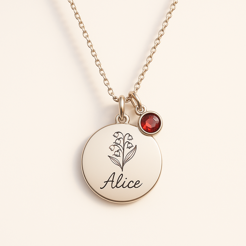 Boost Your Jewelry Business with Custom Birth Month Flower Birthstone Charm Necklace: Low MOQ & High ROI