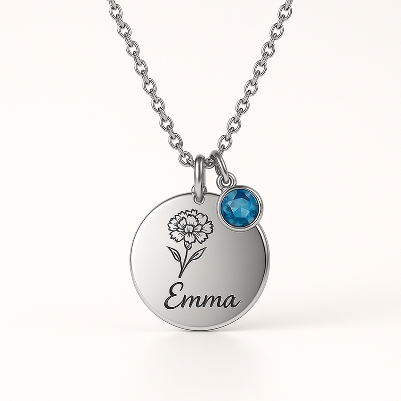 Boost Business Growth with Custom Birth Month Flower Birthstone Charm Necklace Manufacturing: Low MOQ & High-Quality OEM/ODM Solutions