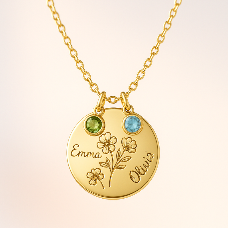 Custom Birthstone Flower Charm Necklace: A Trendy and Personalized Jewelry Gift for Wholesale Manufacturers
