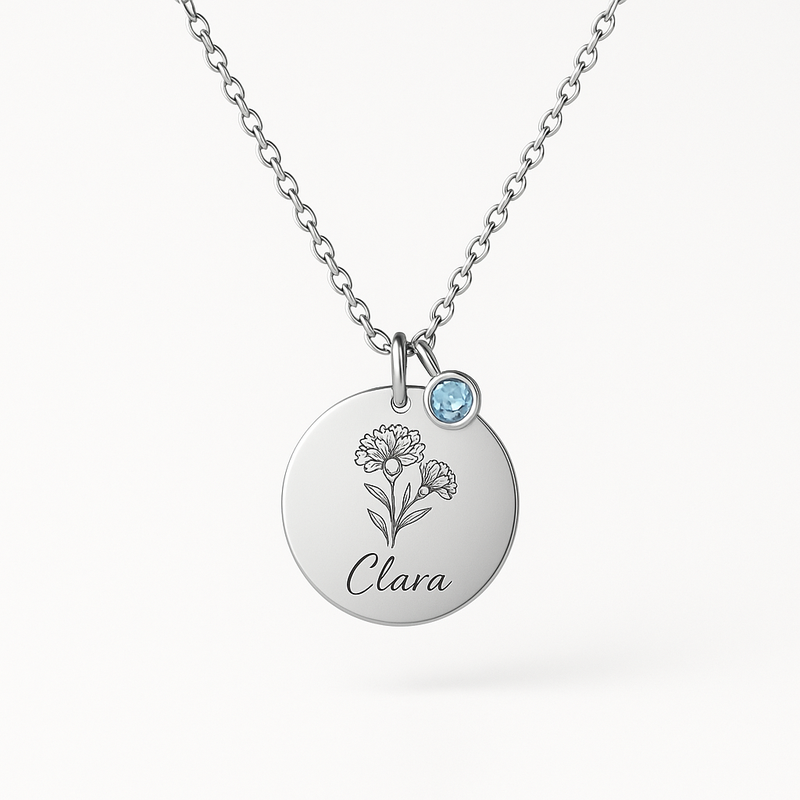 Custom Birth Month Flower Birthstone Charm Necklace Manufacturing: Boost B2B Sales with Personalized Jewelry Trends