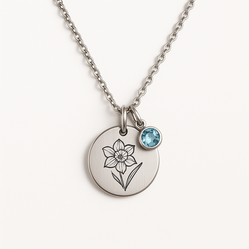 Boost Business Growth with Custom Birth Month Flower Birthstone Charm Necklace Manufacturing Services