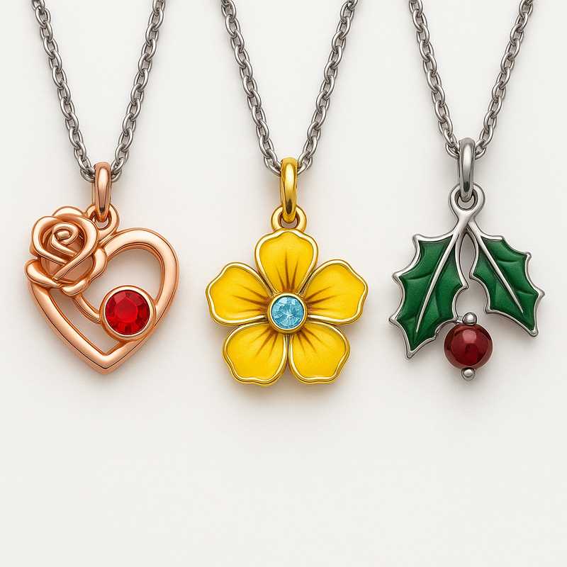 Charm the Seasons: Custom Floral & Birthstone Necklaces Charm the Seasons: Custom Floral & Birthstone Necklaces - Featured Image