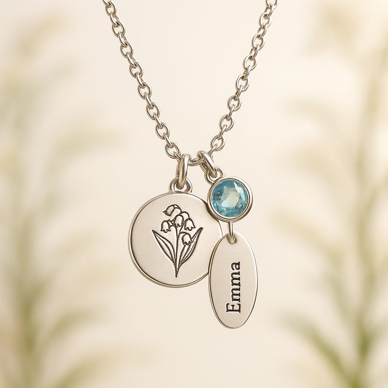 Custom Birth Month Flower Birthstone Charm Necklace: A Personalized Birthstone Flower Necklace for Wholesale Jewelry Business Growth