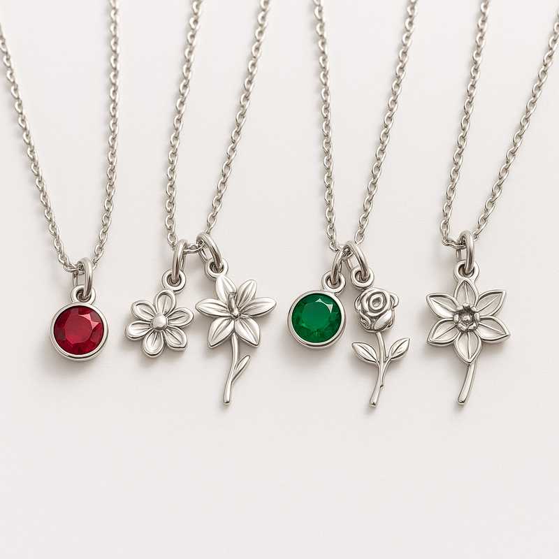 Celebrate the Seasons: Custom Birth Month Flower & Birthstone Necklaces Celebrate the Seasons: Custom Birth Month Flower & Birthstone Necklaces - Featured Image