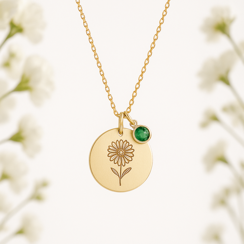 Custom Birth Month Flower Necklace: Boost Your Jewelry Business with Personalized Birthstone Charm Necklaces and Design Services