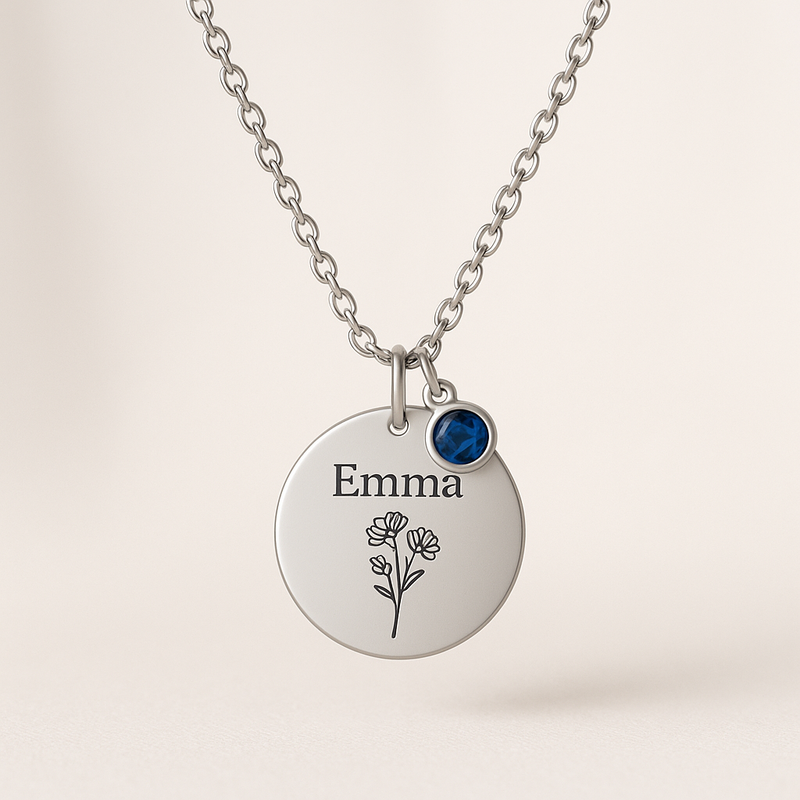 Custom Birth Month Flower Birthstone Charm Necklace: The Ideal Solution for Wholesale Customization in Stainless Steel Jewelry