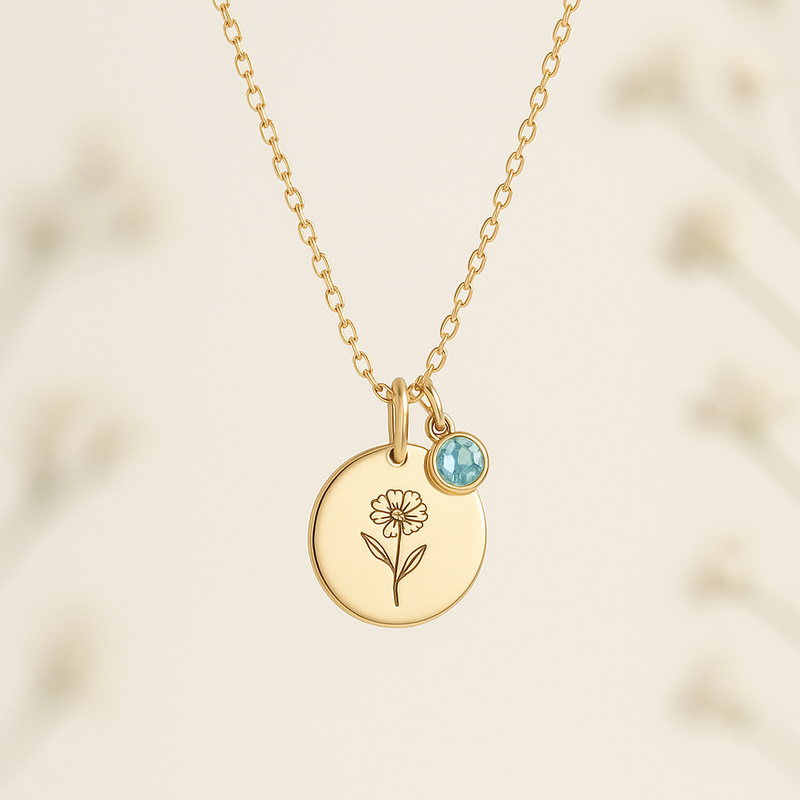 Custom Birth Month Flower Necklace: A Trending Personalized Birthstone Charm Necklace for Your Jewelry Business