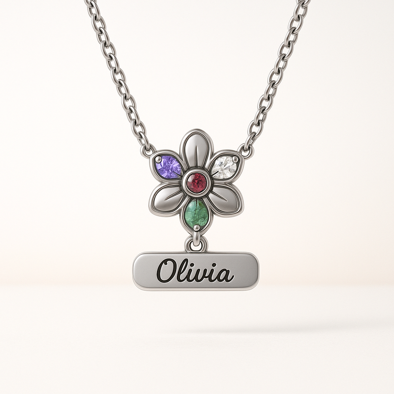 Custom Birthstone Flower Necklace: A Trending Personalized Jewelry Gift for Moms That Boosts Your B2B Jewelry Business