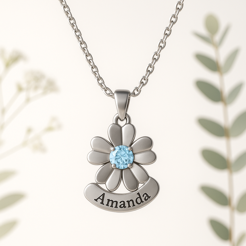 Custom Birthstone Flower Necklace Trends for B2B: Boost Business with Low MOQ & Durable Stainless Steel Design