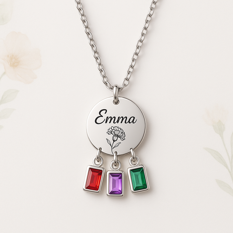 Custom Birthstone Charm Necklace: The Perfect Personalized Birthstone Flower Necklace for Business Growth
