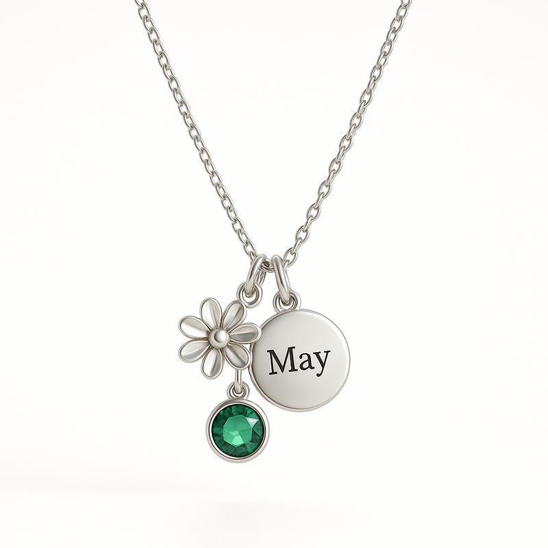 Custom Birthstone Flower Necklace: Enhance Your Jewelry Line with Personalized Birth Month Charm Jewelry and Custom Floral Birthstone Pendants