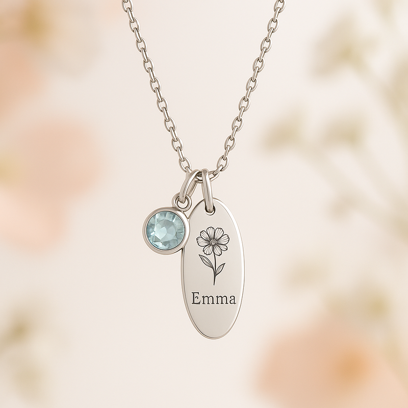 Custom Birthstone Charm Necklace Manufacturing: Unlock Business Growth with Birth Month Flower Designs & Personalized Options