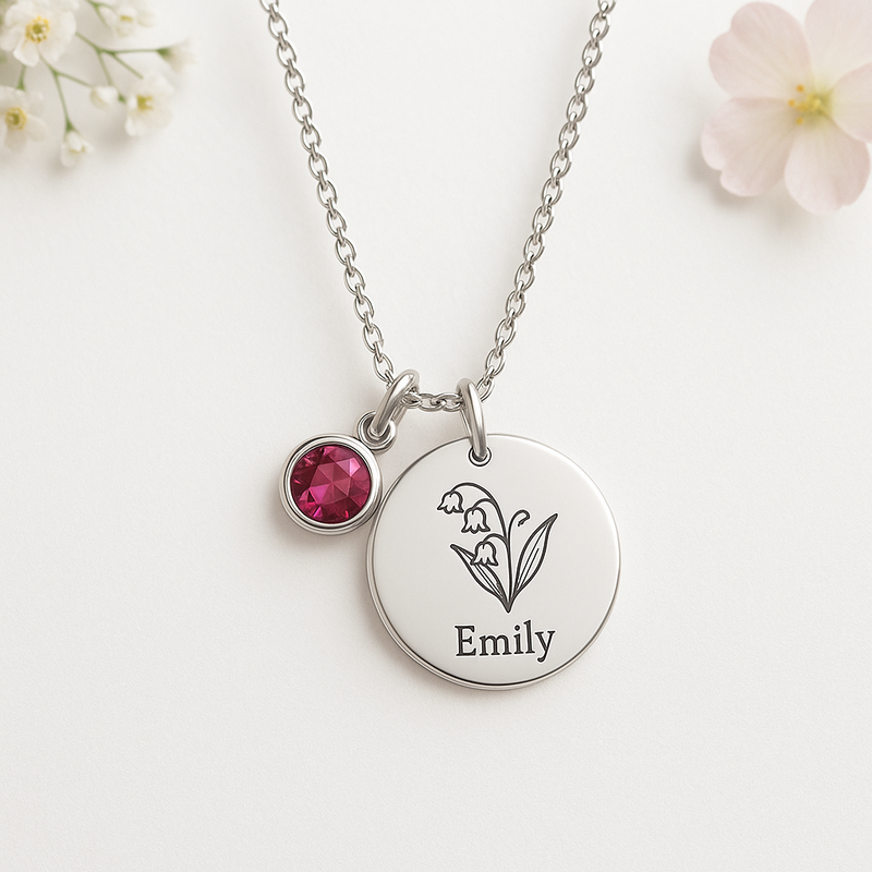 Custom Birthstone Flower Necklace: Boost Your Jewelry Brand with Personalized Birth Month Flower Jewelry & Charm Pendant Manufacturing