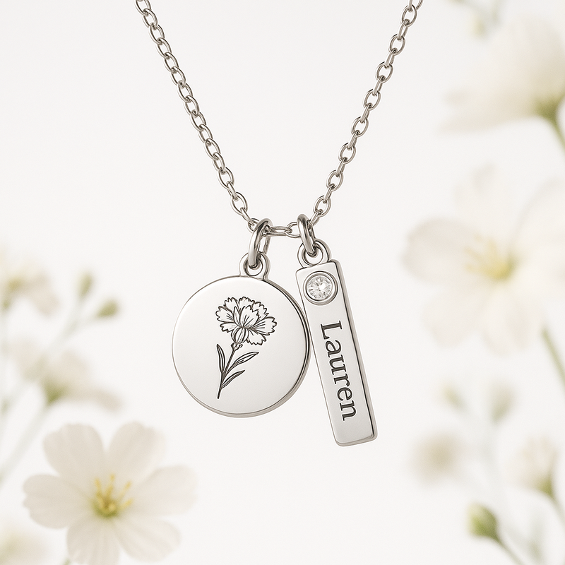 Custom Birth Month Flower Necklace: Boost Your Jewelry Business with Trendy, Personalized Stainless Steel Designs