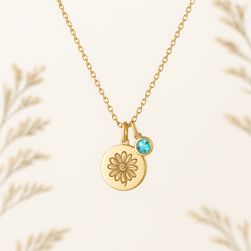 Custom Birth Month Flower Necklace: The Perfect Personalized Birthstone Charm Necklace for Wholesale Jewelry Businesses