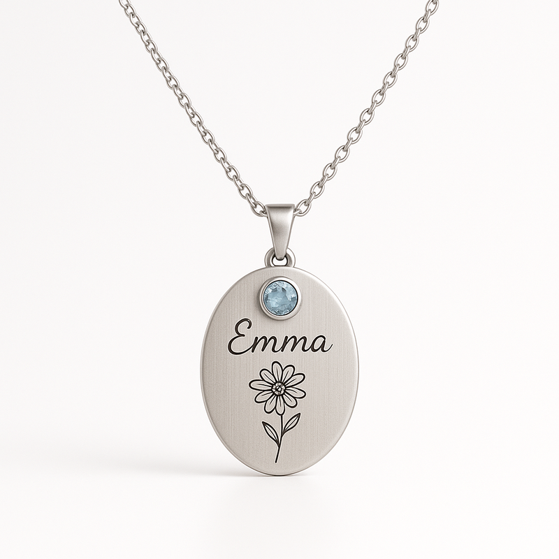 Custom Birthstone Flower Necklace: Boost Your Jewelry Brand with Trend-Driven, Low-MOQ Stainless Steel Designs