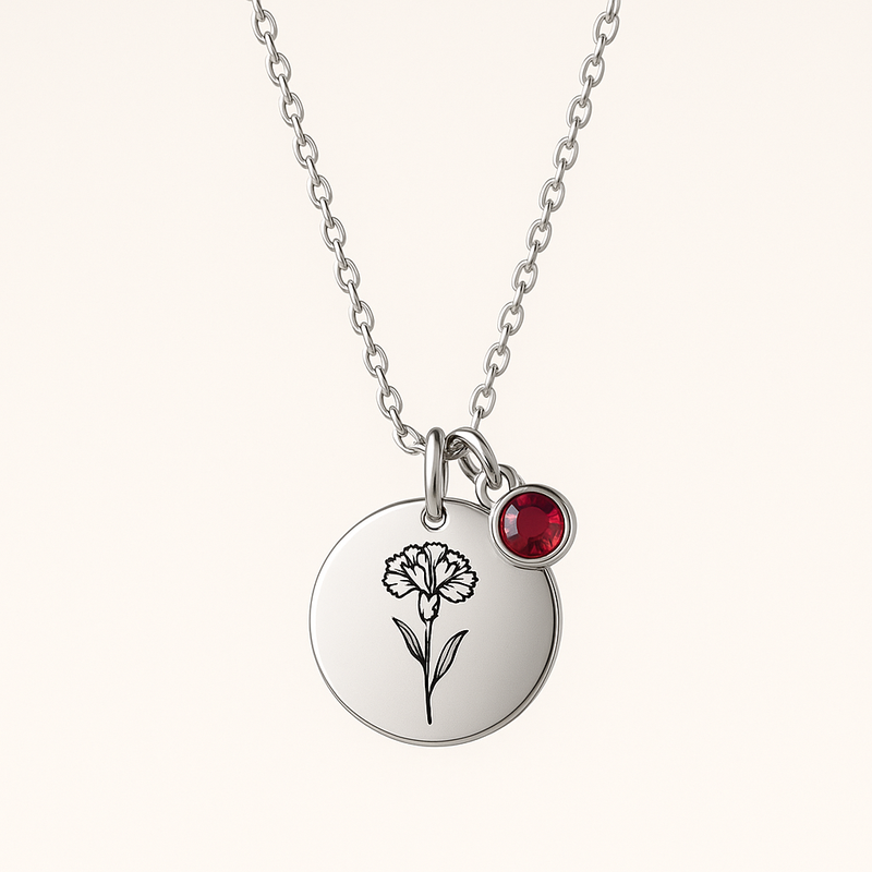 Custom Birth Month Flower Birthstone Charm Necklace: Boost Your Jewelry Business with High-Quality ODM Designs