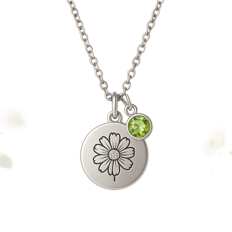 Custom Birth Month Flower Necklace: Boost Your Jewelry Brand with Personalized Floral Birthstone Designs at Low MOQ
