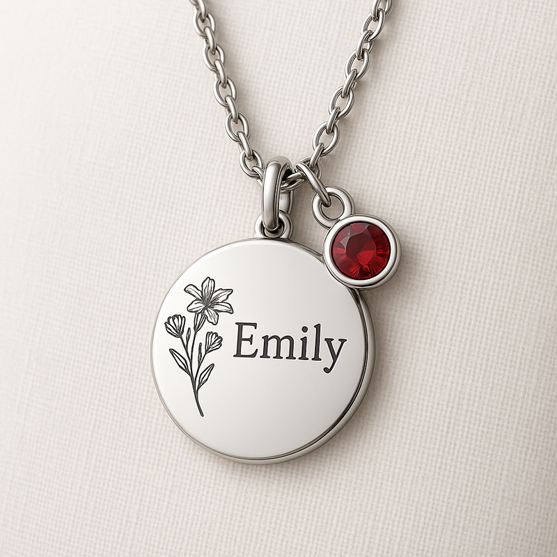 Custom Birth Month Flower Birthstone Charm Necklace: Boost Business with Personalized Floral Jewelry Manufacturing
